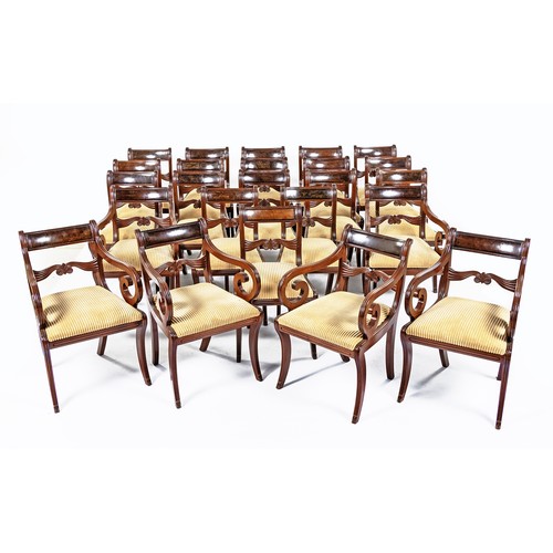 330 - A SET OF TWENTY-FOUR REGENCY STYLE MAHOGANY DINING CHAIRS, MANUFACTURED BY PIERRE CRONJE