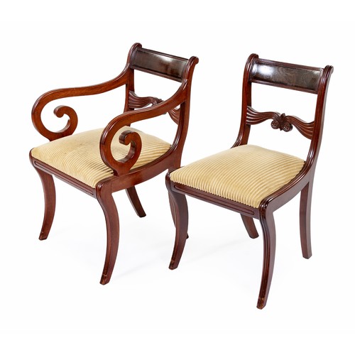 330 - A SET OF TWENTY-FOUR REGENCY STYLE MAHOGANY DINING CHAIRS, MANUFACTURED BY PIERRE CRONJE