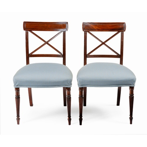 341 - A PAIR OF WILLIAM IV MAHOGANY SIDE CHAIRS