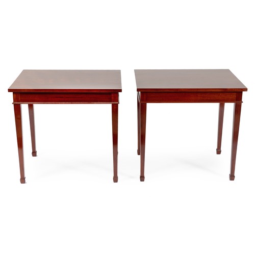 127 - A PAIR OF MAHOGANY OCCASIONAL TABLES, MODERN