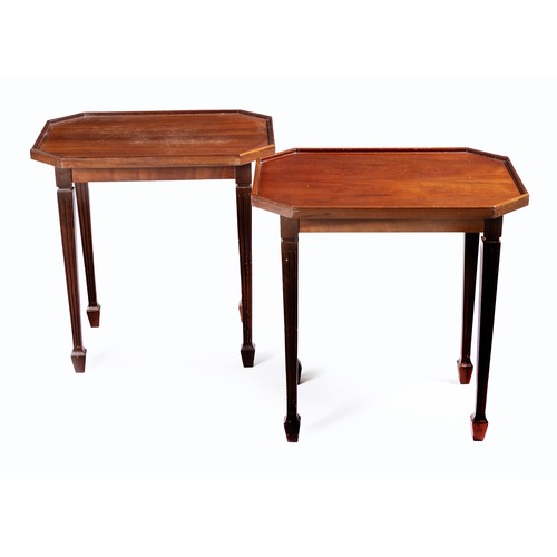 56 - A PAIR OF GEORGE III STYLE MAHOGANY SIDE TABLES, LATE 20TH CENTURY