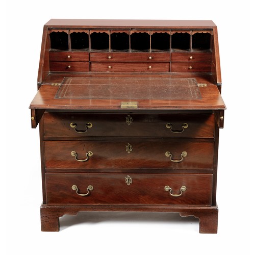 326 - A GEORGE III MAHOGANY BUREAU