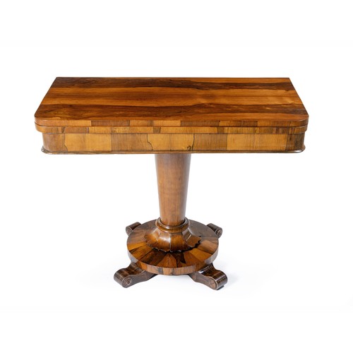 77 - A WILLIAM IV ROSEWOOD CARD TABLE