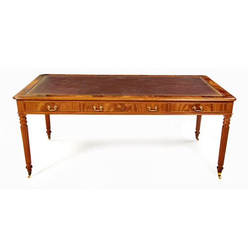 342 - A WILLIAM IV STYLE MAHOGANY PARTNERS WRITING TABLE