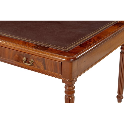 342 - A WILLIAM IV STYLE MAHOGANY PARTNERS WRITING TABLE