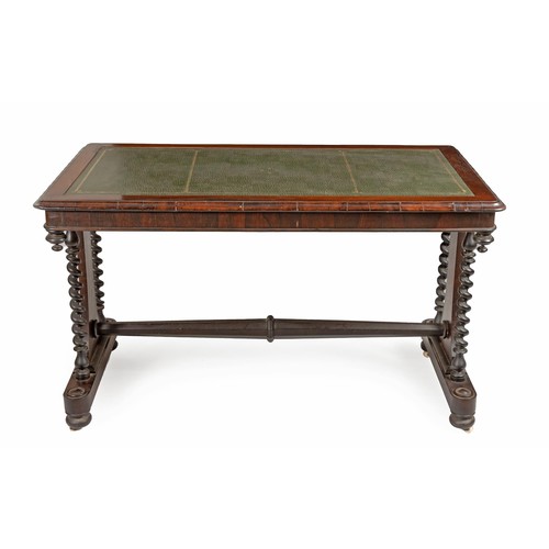 109 - A VICTORIAN ROSEWOOD WRITING TABLE