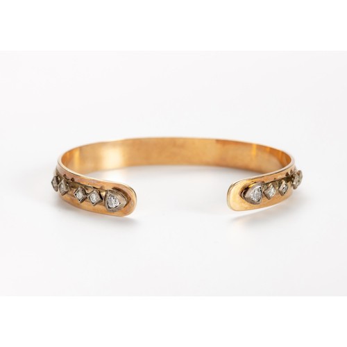 511 - A DIAMOND CUFF BANGLE