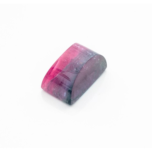 614 - AN UNMOUNTED WATERMELON TOURMALINE