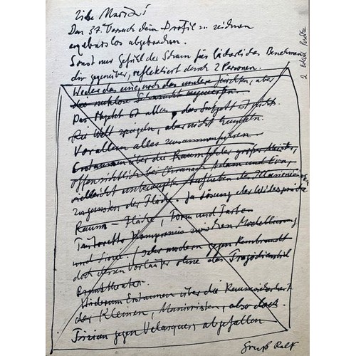 437 - A.R. Penck aka Ralf Winkler (German 1939 - 2017) VERSUCH, PERSONALISED LETTER FROM PENCK