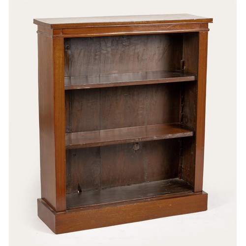 116 - A MAHOGANY OPEN BOOKCASE, 19TH CENTURY