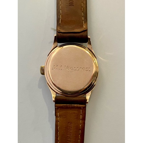 180 - A 14CT GOLD WRISTWATCH, OMEGA BUMPER