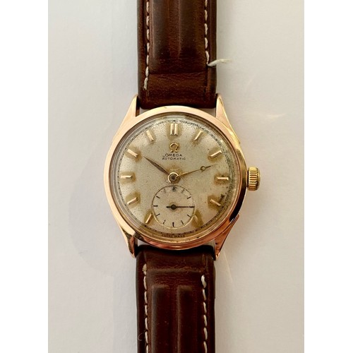 180 - A 14CT GOLD WRISTWATCH, OMEGA BUMPER