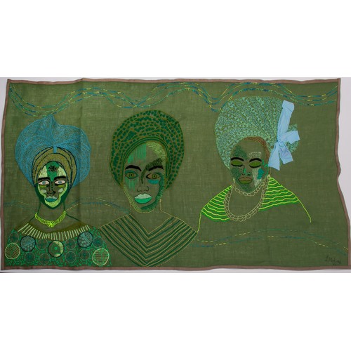 8 - Lerato Motau (South African 1975 - ) GREEN SERIES: THREE SISTERS II