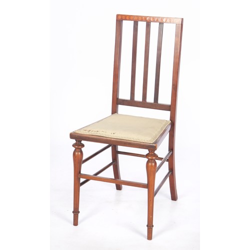 567 - A MAHOGANY BOUDOIR SIDE CHAIR