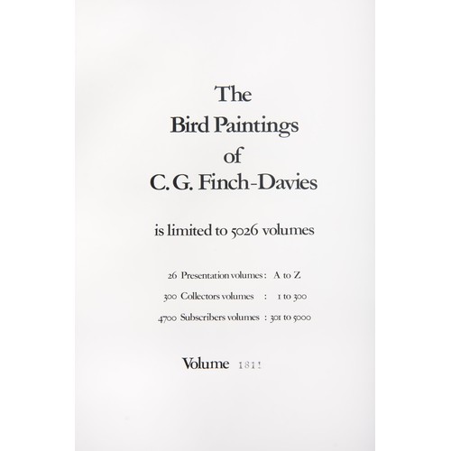 4 - THE BIRD PAINTINGS OF C. G. FINCH-DAVIES (Limited Edition) by C. G. Finch-Davies & Dr. Alan Kemp