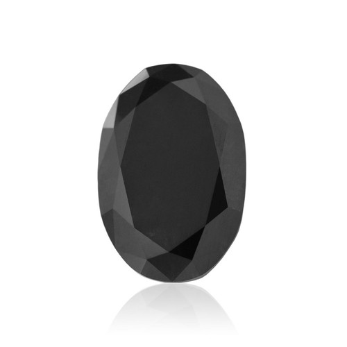 1110 - AN OVAL BRILLIANT CUT BLACK DIAMOND, 3.25 CARATS