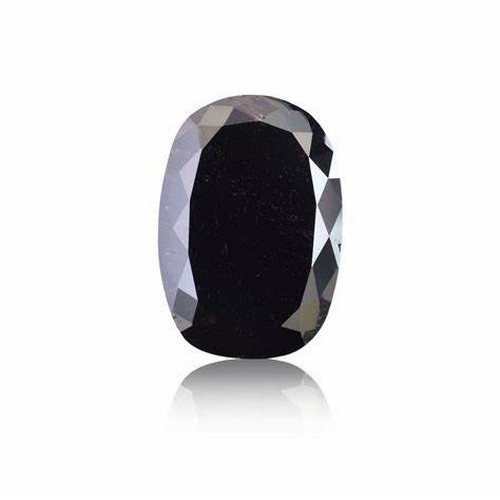 1114 - AN OVAL BRILLIANT CUT BLACK DIAMOND, 4.80 CARATS