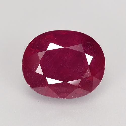 1120 - AN OVAL BRILLIANT CUT RUBY, 2.98 CARATS