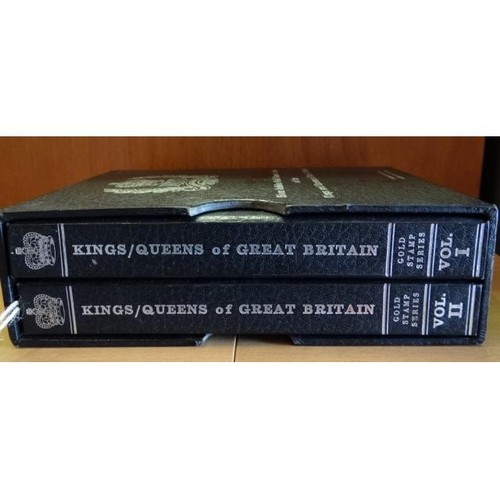 326 - A KINGS AND QUEENS OF GREAT BRITAIN GOLD STAMP SERIES VOLUME 1 AND 2