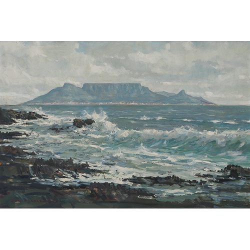 617 - Don Madge (South Africa 1920 - 1997) SHORELINE NEAR TABLE MOUNTAIN