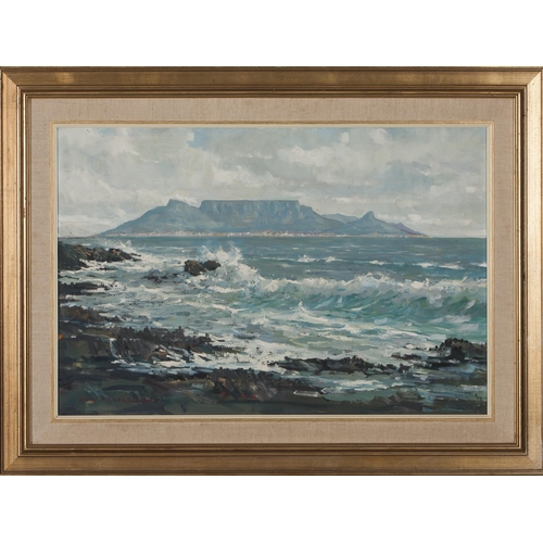 617 - Don Madge (South Africa 1920 - 1997) SHORELINE NEAR TABLE MOUNTAIN