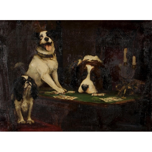 728 - Artist Unknown (20th Century) DOGS PLAYING CARDS