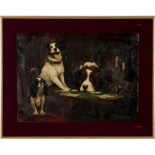 728 - Artist Unknown (20th Century) DOGS PLAYING CARDS