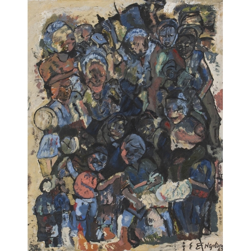 893 - Ephraim Mojalefa Ngatane (South African 1938 - 1971) COMPOSITION OF FACES