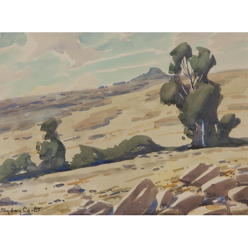 630 - Sydney Carter (South African 1874 - 1945) ROCKY LANDSCAPE WITH TREE