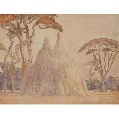 895 - Jacob Hendrik Pierneef (South African 1886 - 1957) THE TERMITE HILL