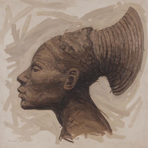 880 - Lionel Smit (South African 1982 - ) WOMAN WITH HEADDRESS 3