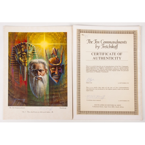 831 - Vladimir Tretchikoff (South African 1913 - 2006) THE TEN COMMANDMENTS BY TRETCHIKOFF