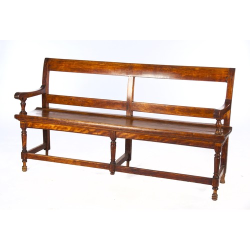 535 - AN OAK BENCH, 19TH CENTURY