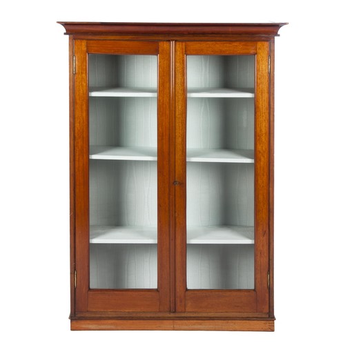 541 - A VICTORIAN MAHOGANY DISPLAY CABINET, MID 19TH CENTURY