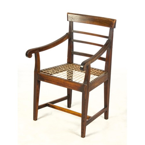 752 - A CAPE STINKWOOD ARMCHAIR, 19TH CENTURY