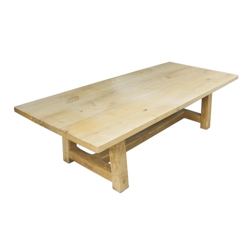 761 - A FRENCH OAK DINING TABLE MANUFACTURED BY PIERRE CRONJE, MODERN