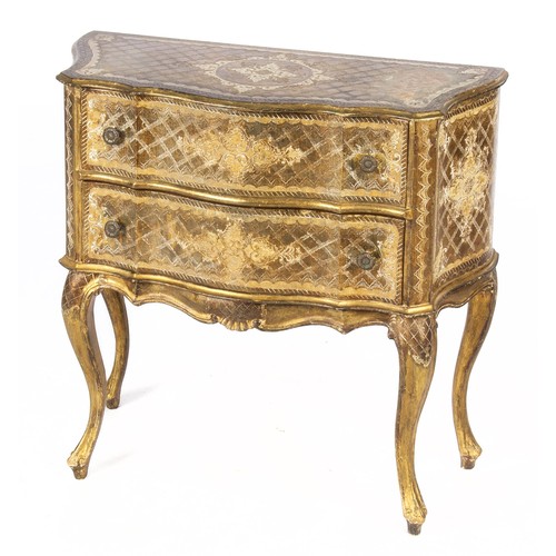 785 - A GILT-WOOD COMMODE