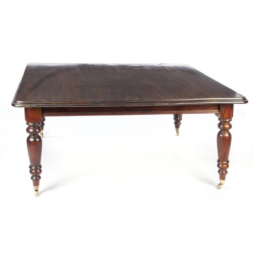 569 - A SQUARE MAHOGANY DINING TABLE, 20TH CENTURY