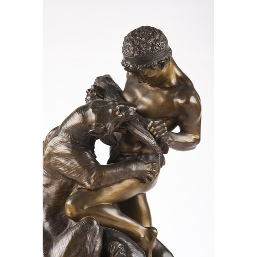 410 - AN EDOUARD DROUOT BRONZE SCUPLTURE, (1859-1945)