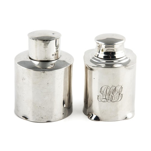 142 - A PAIR OF SILVER CADDIES