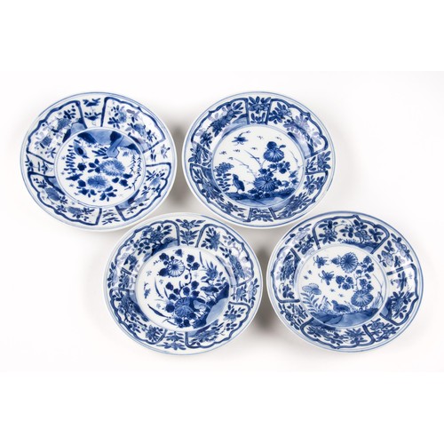 365 - A SET OF FOUR CHINESE BLUE AND WHITE 