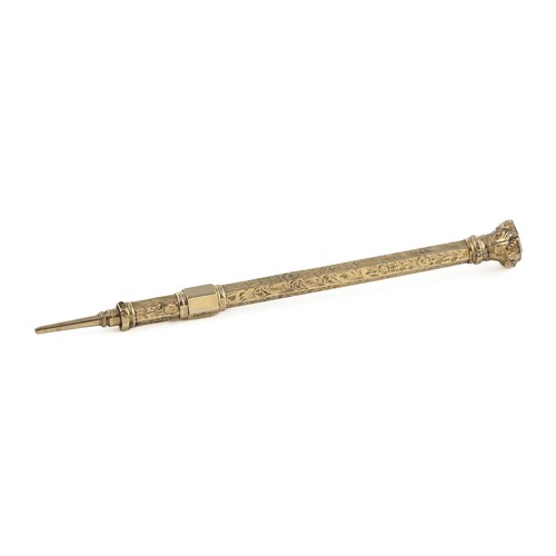 986 - SILVER-GILT RETRACTABLE PENCIL