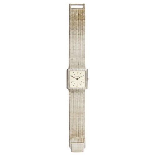 482 - A LADIES WHITE GOLD PIAGET WRISTWATCH