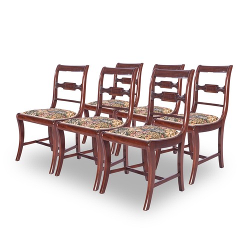 798 - A SET OF SIX REGENCY MAHOGANY CHAIRS