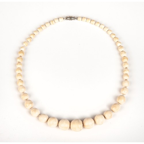 969 - AN TUSK BEAD NECKLACE