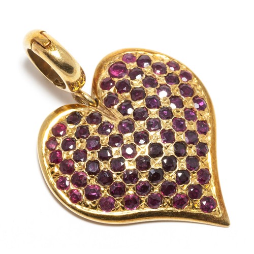 1020 - A GEMSET HEART, CIRCA 1970