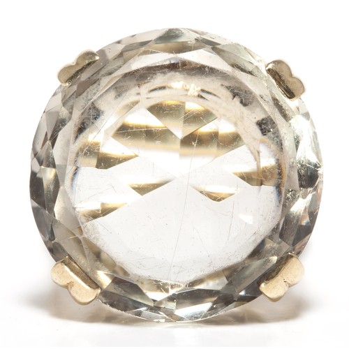 1077 - A TOPAZ DRESS RING, CIRCA 1970