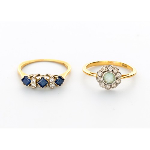 1061 - TWO GEM-SET RINGS