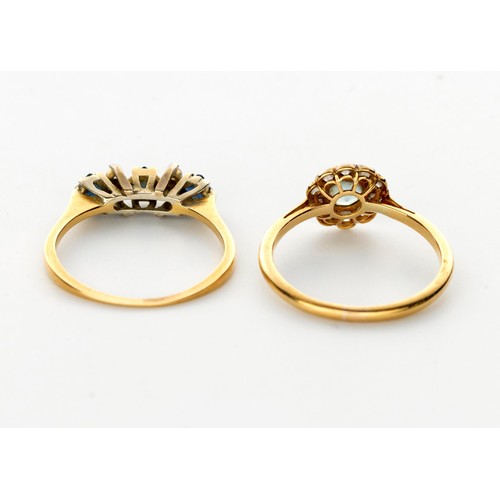 1061 - TWO GEM-SET RINGS