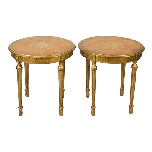 791 - A PAIR OF GILT-WOOD OCCASIONAL TABLES, FRENCH, MODERN